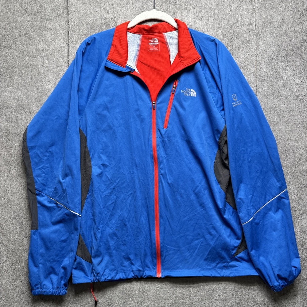 North Face Flight Series Jacket Mens M Blue Orange Full‎ Zip Flash Dry Gorpcore